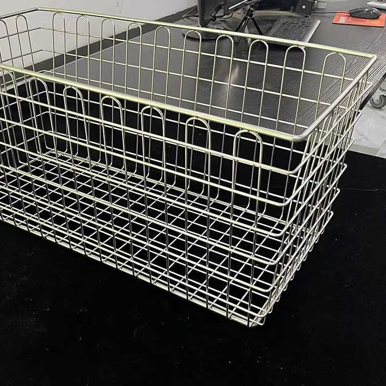 Metal wire storage basket bicycle basket