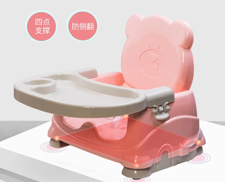 2024 Hot Wholesale 2 in 1 Baby Accessories Bear Dining Chair Baby  Foldable Chair Feeding Baby