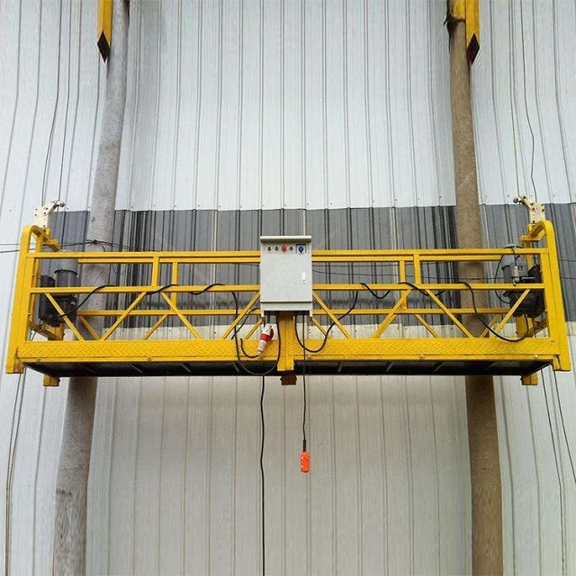 High rise operation ZLP 630 rope suspended construction platform gondola
