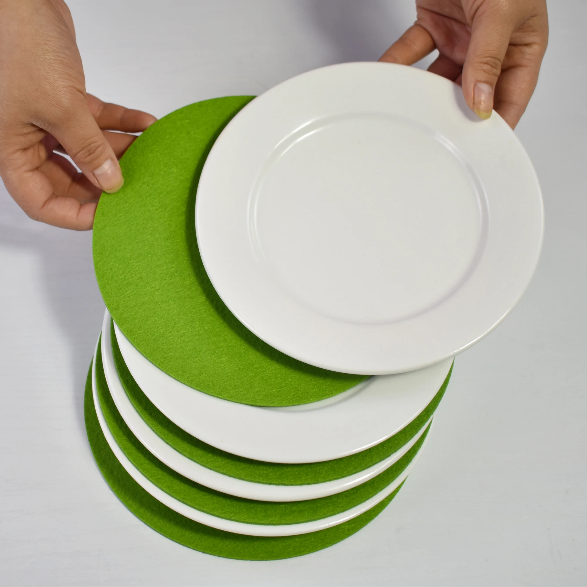 Customized Felt Coasters Placemats Moisture Wicking Heat Resistant Sustainable Washable Felt mat