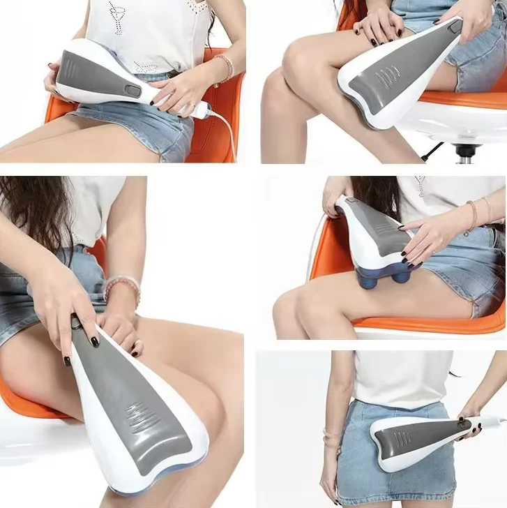 LICHANG Wholesale Factory Price Body Relaxing Devices Dual Heads Percussion Handheld Massage Hammer With Replaceable Nodes