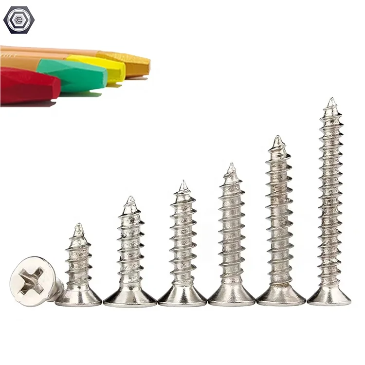 Philip countersunk Head Screws Silver Plated CKS head  self-tapping screw