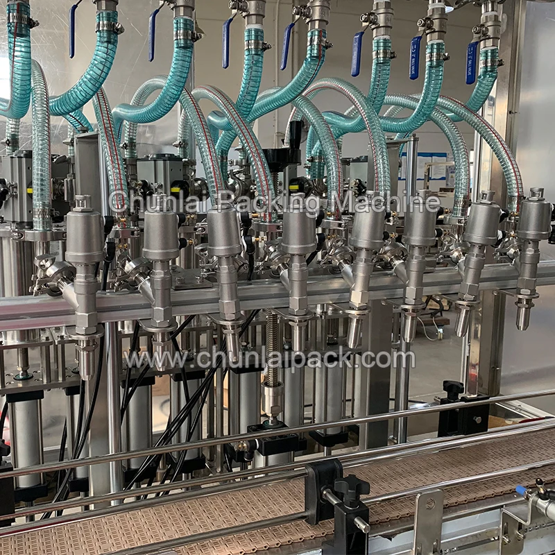 Food Condiment Pack Edible Oil Ketchup Soy Bean Sauce Liquid Gravity Cream Piston Chili Paste Multi Head Bottle Filling Machine