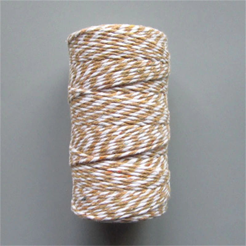 2mm colored macrame cord gold silk cotton rope Christmas gift wrapping decoration rope tag rope