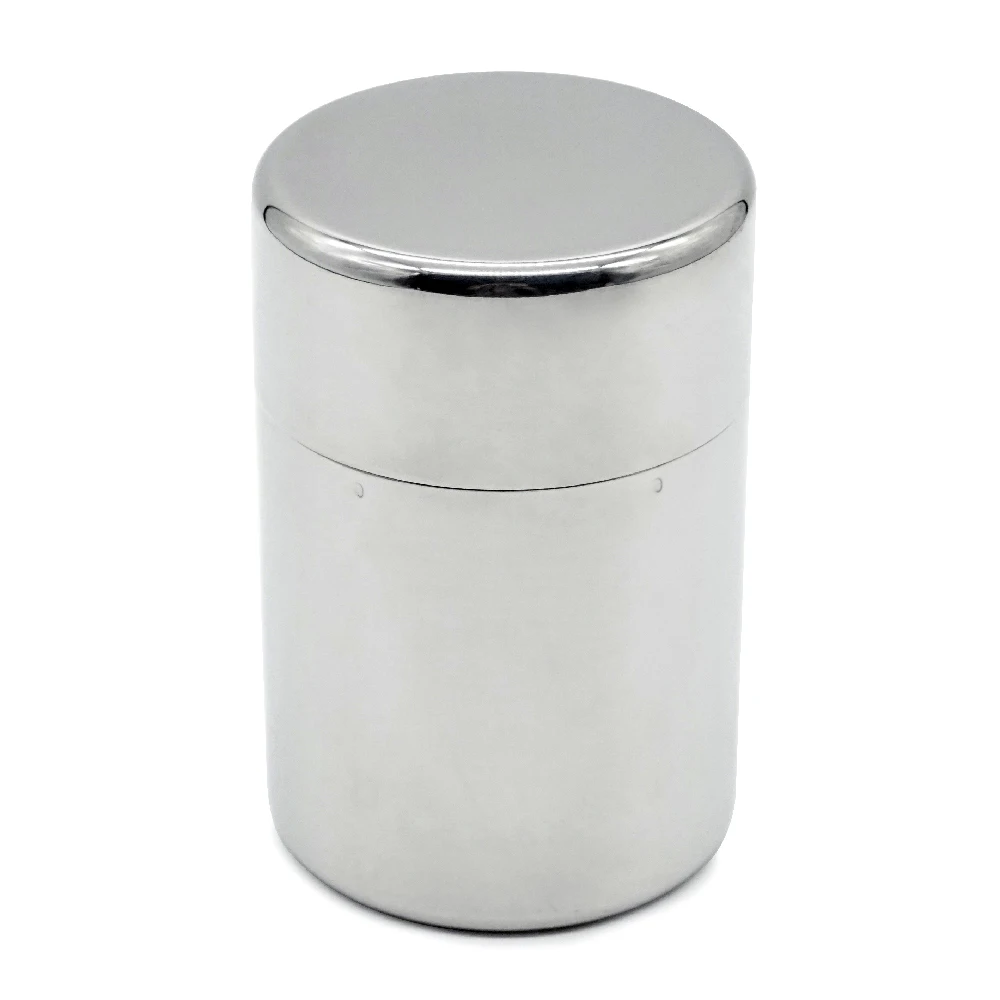 Stainless Steel Tea Coffee Sugar Storage Container with Airtight Double Lids for Loose Tea