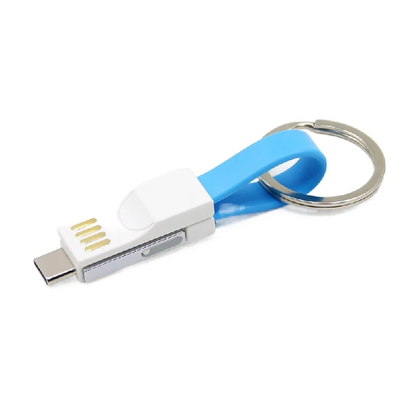 Cheap Promotional Customized Logo 3 In 1 Mini Usb Data Cable Large Capacity USB Flash Drive Keychain For Business Office Gift