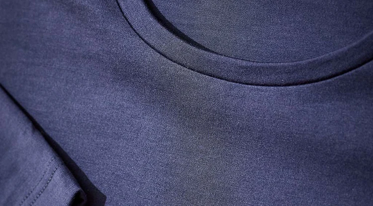 High Quality Fashion Breathable Light Blue Round Neck Blank T Shirt Unisex Custom Plain Luxury Mercerized Cotton T-shirt For Men