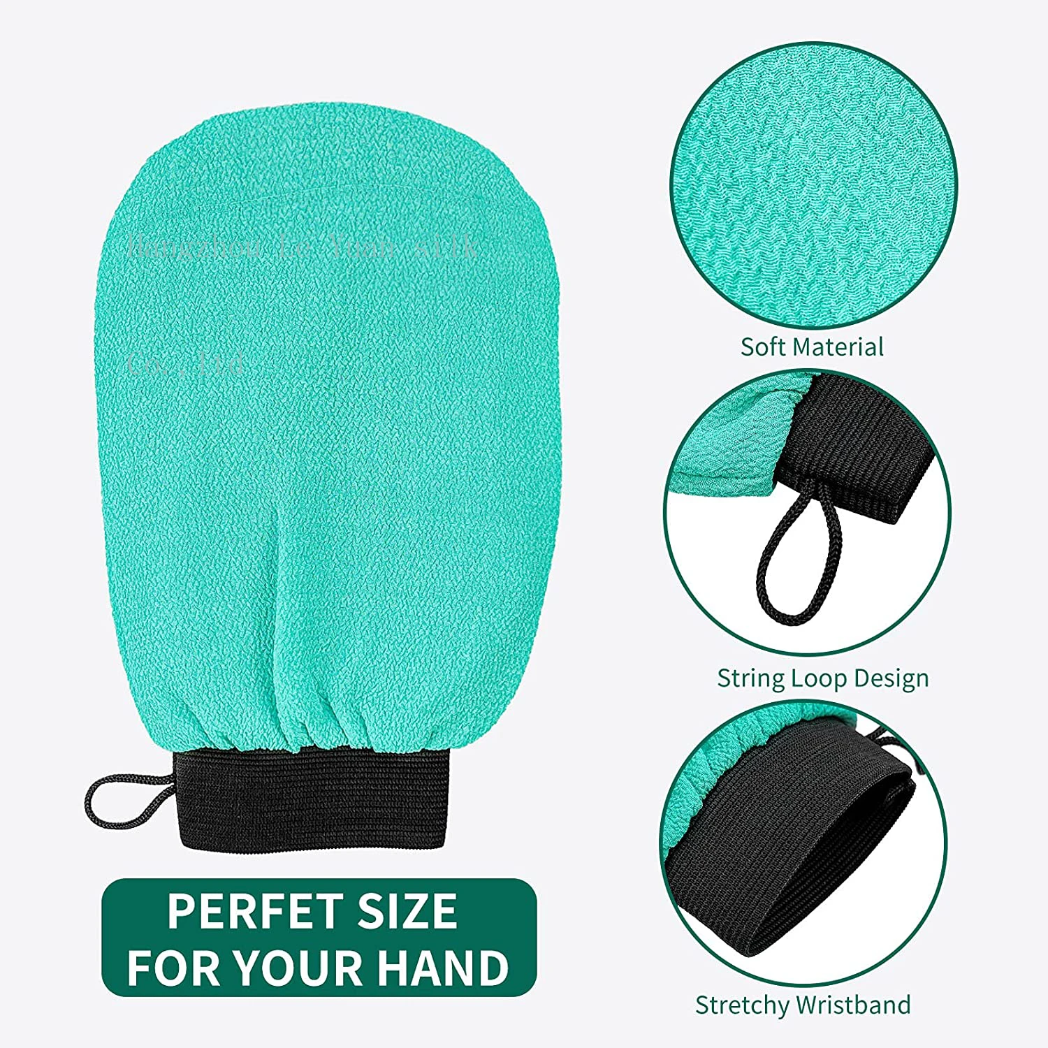 White 150D Single  Viscose Spa Bath Mitt Beauty Skin Cloth Care Cleaning Body Scrub Glove For Shower Bath Exfoliating Gloves