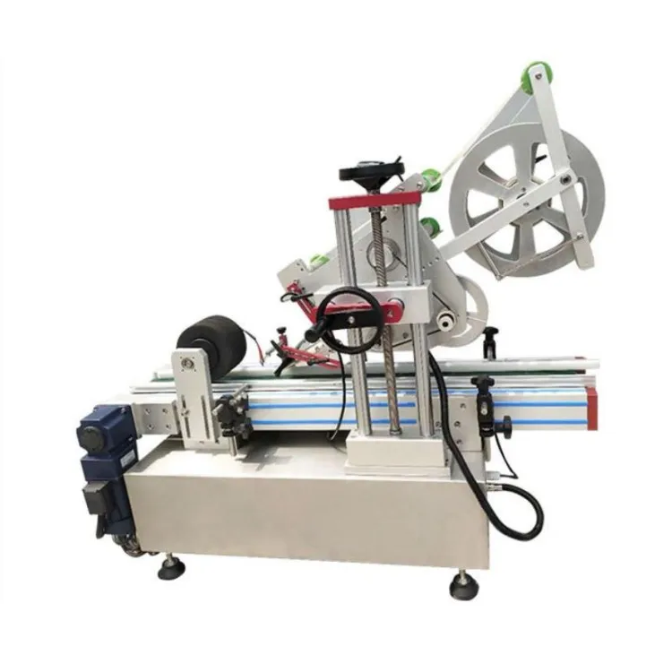 semi automatic round wine bottle paper sticker oval labeling machine label