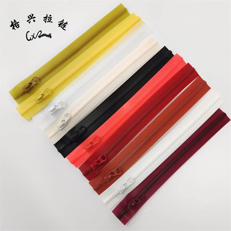 EVA toothless water proof zipper side seam of trousers voltage double track air tight zipper