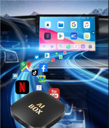 2024 Smart Wireless Carplay Android Auto Adapter with 2GB 16GB 4K GPS Dashboard Headrest TV USB Connection 13 Car Play AI Box
