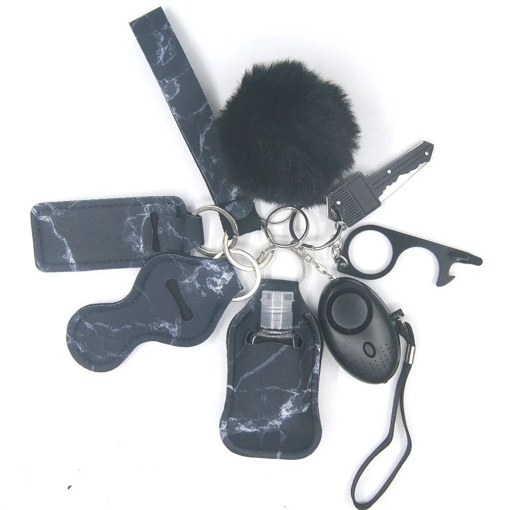 Изготовленным на заказ логосом личной безопасности выживания для женщин сигнализации Перцовый баллончик оконный брейкер, набор для самообороны брелок