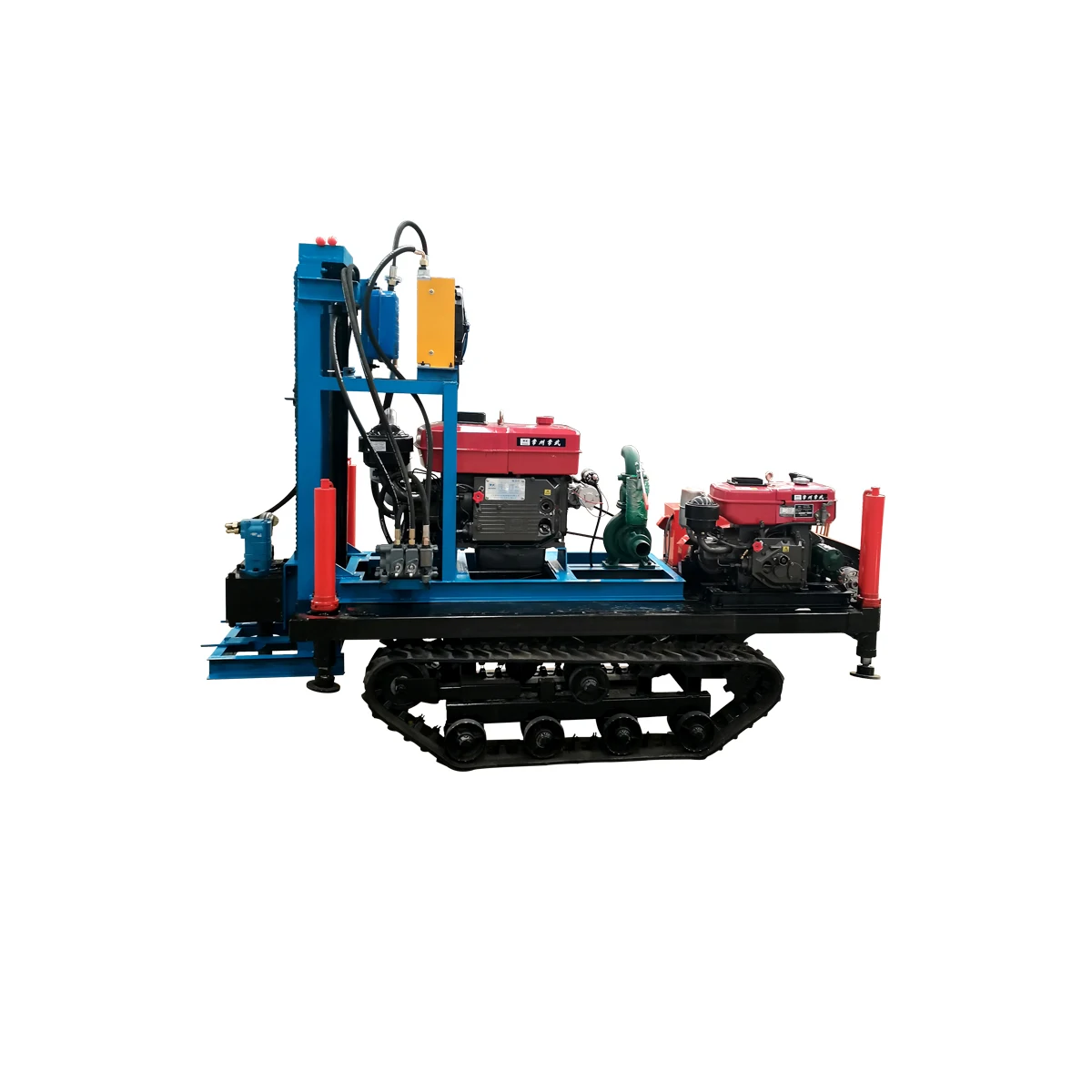 JSX-200 61HP 200 м глубокая портативная буровая установка дизельная гидравлическая гусеничная для водяных скважин
