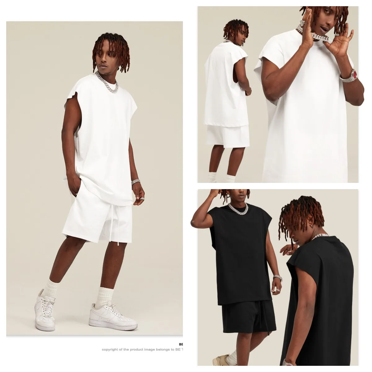 Custom Womens 2 Piece Summer Set Shorts sleeveless top and shorts unisex comforter gym fitness sweatsuit sets