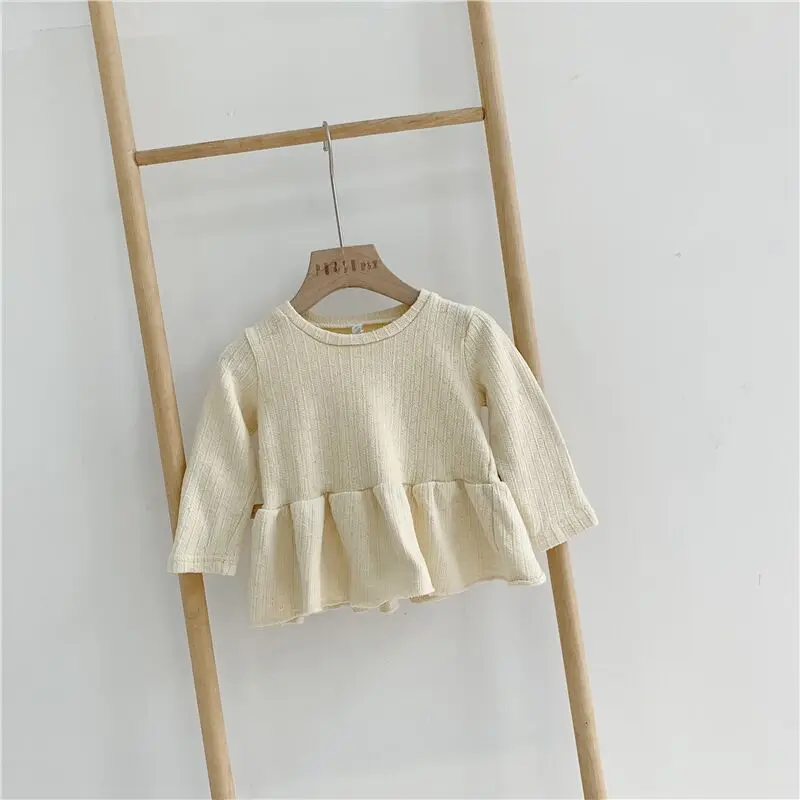 Оптовая продажа, детская модная одежда, осенний дизайн, вязаная рубашка для девочек