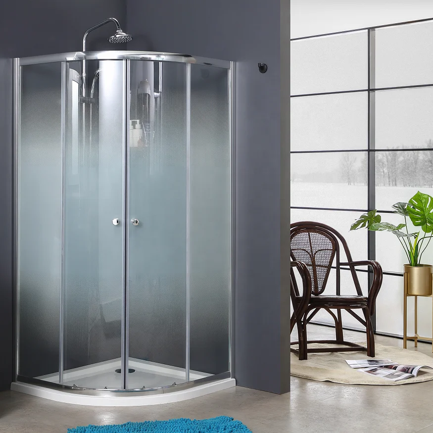 Factory direct cheap quadrant chrome sliding shower door most popular shower cabin bathroom shower room