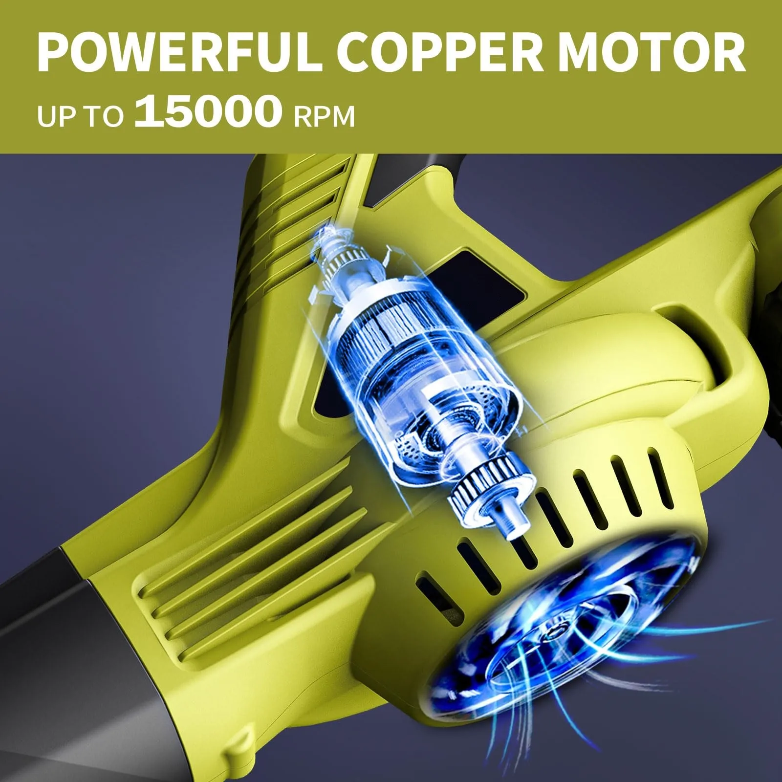 Electric Rechargeable Gardening Tools Leaf Blower 21V Garden Yard Leaf Blower Cleanup Trash Cordless Snow Blower