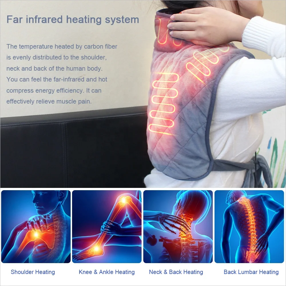 12V Multi-Function Neck & Shoulder & Back Heating Wrap for Body Pain Relief