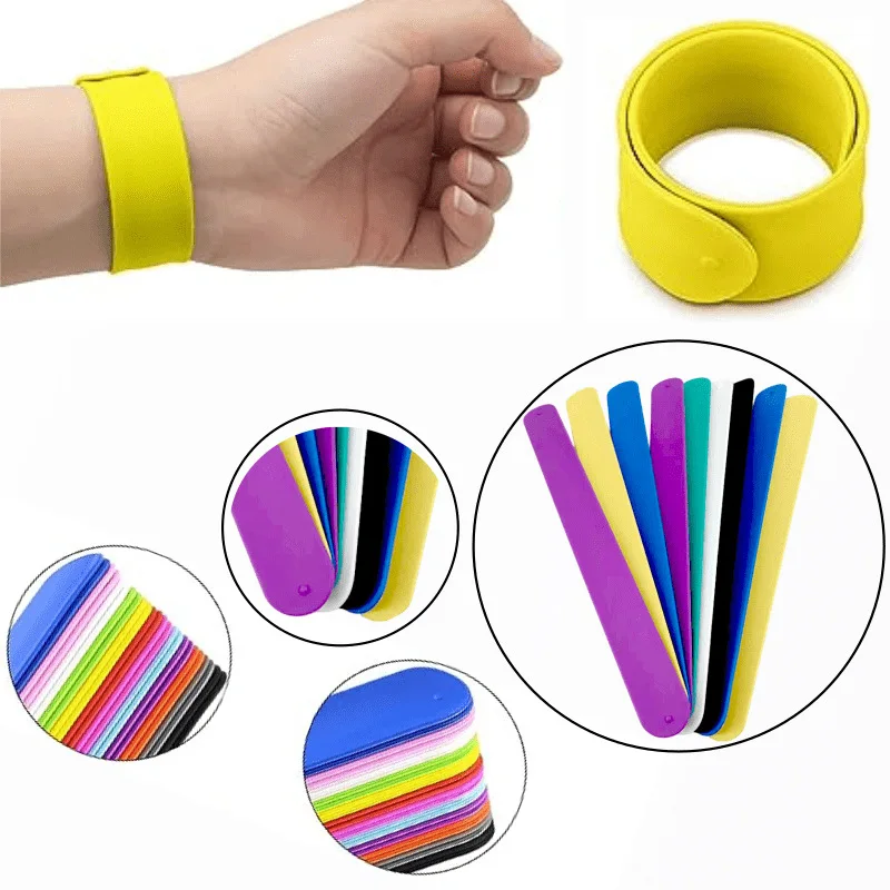 Exclusive Offer Highly Rated Custom LOGO Silicone Slap Wristband Stylish Gift Lightweight Activity Silicone Snap Bracelet