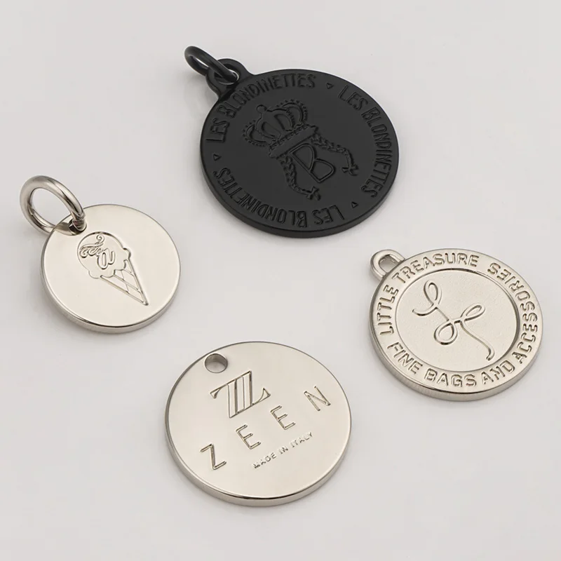 Custom Handbag Metal Tags Bag Metal Logo Tag Gold Metal Hang Tag