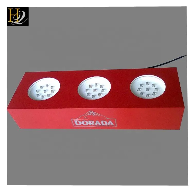 2020 fashion luxury customize counter top led Illuminate 3 bottles acrylic display with logo light up on front