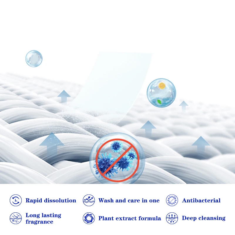 Eco Friendly Laundry Detergent Paper Hypoallergenic Ultra Concentrated Solid Laundry Detergent Sheets