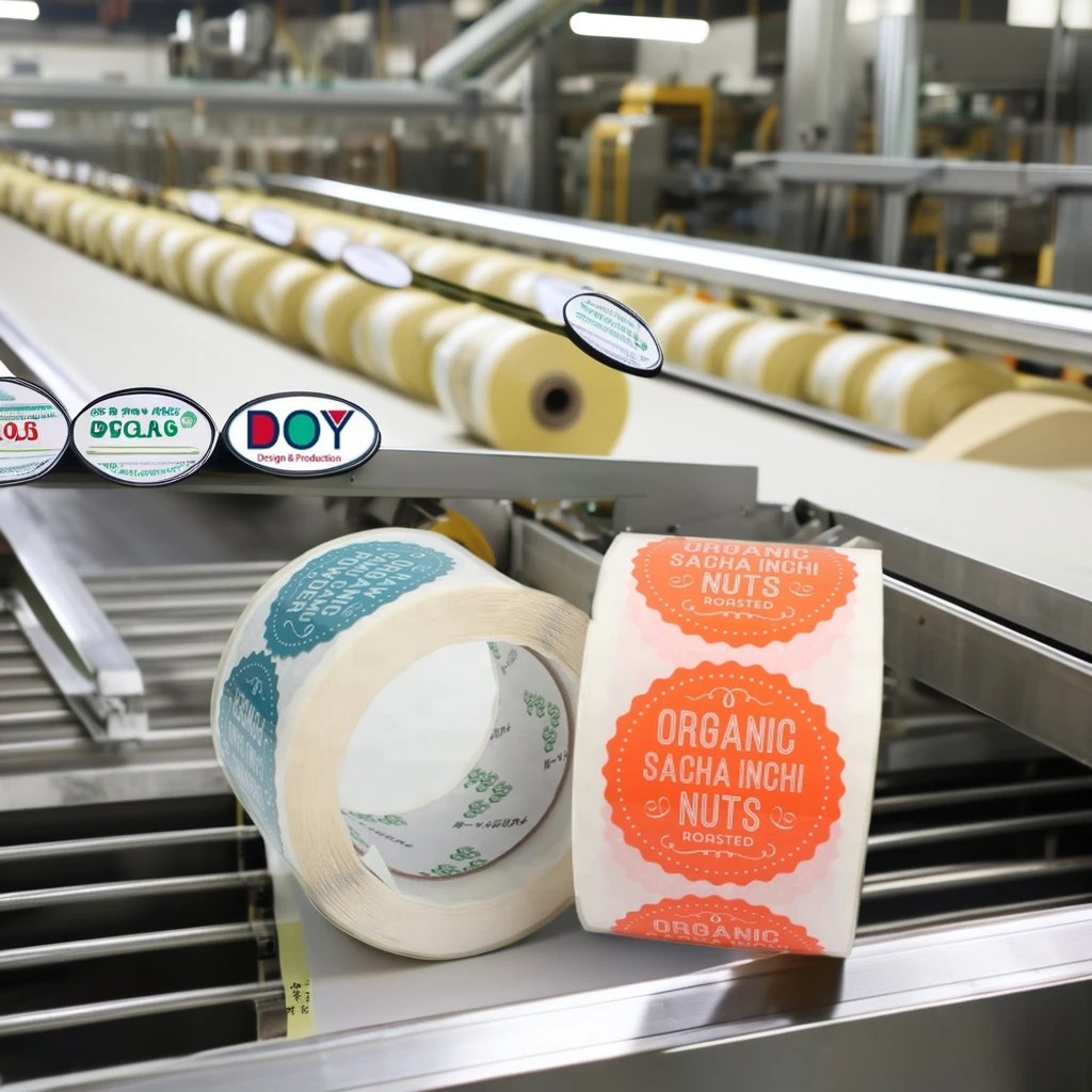 500 Stick/ roll Label Baking Seal Gift decorative self-adhesive flower printing logo multi-lift custom packaging sticker