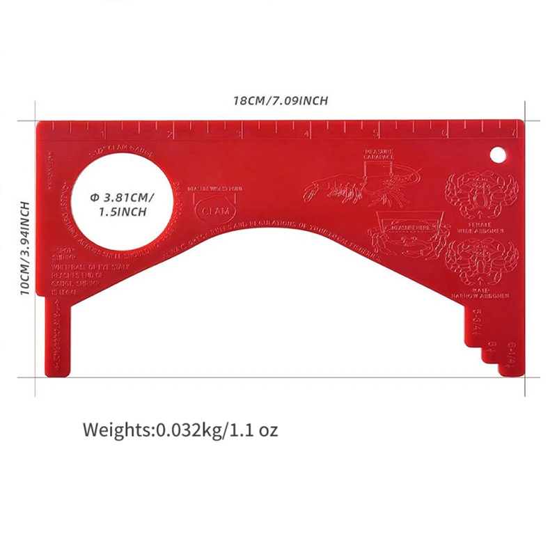 Portfolio sale Crab Gauge Measure Multi Shrimp Clam with 6 loops lead lobster trap fishing crab trap