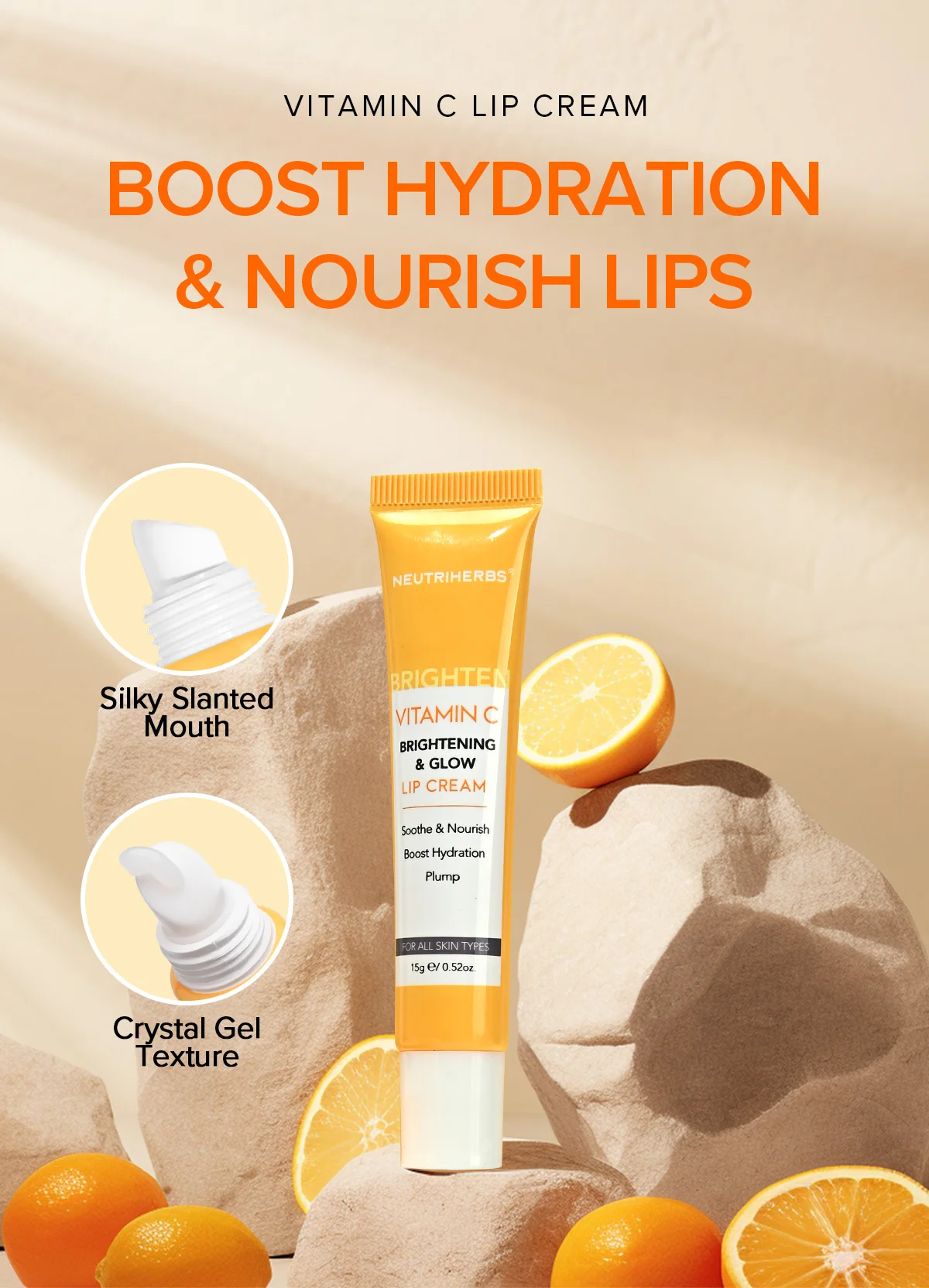 OEM Private Label Nourishing Repair Uneven Tone Vitamin C Lip  Whitening Cream