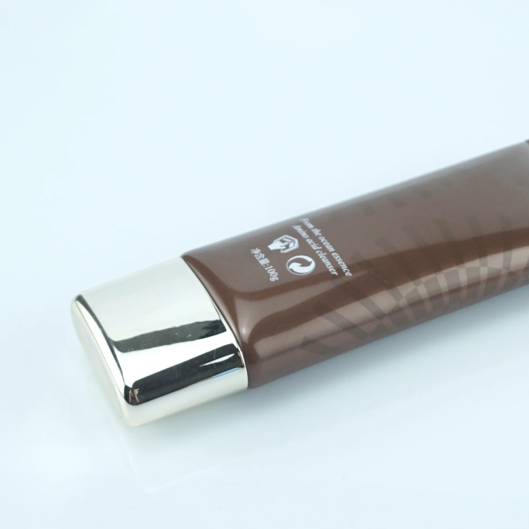 Manufacturer custom 40g 50g 60g Luxury sunscreen packaging spf lotion Tube Screw Cap Silver BB Cream Oval Flat Cosmetic Tube