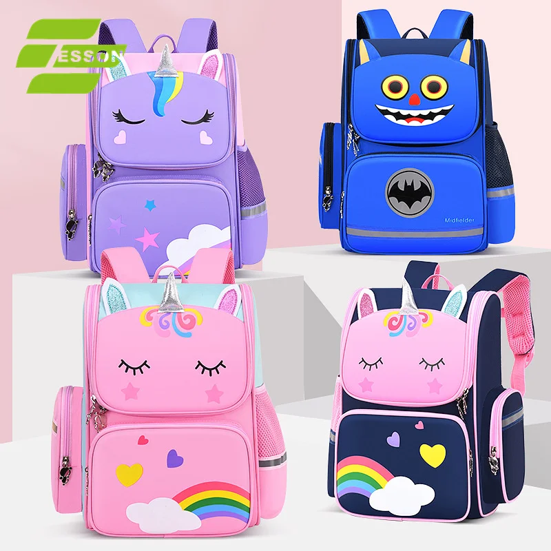 2021Customize logo anime unicorn girls handbag bags backpacks school college