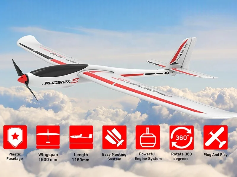 Volantex Phoenix S 742-7 EPO Plastic Fuselage 1600mm Wingspan PNP RC Aircraft with Brushless Motor DIY Fly Toy For Beginners