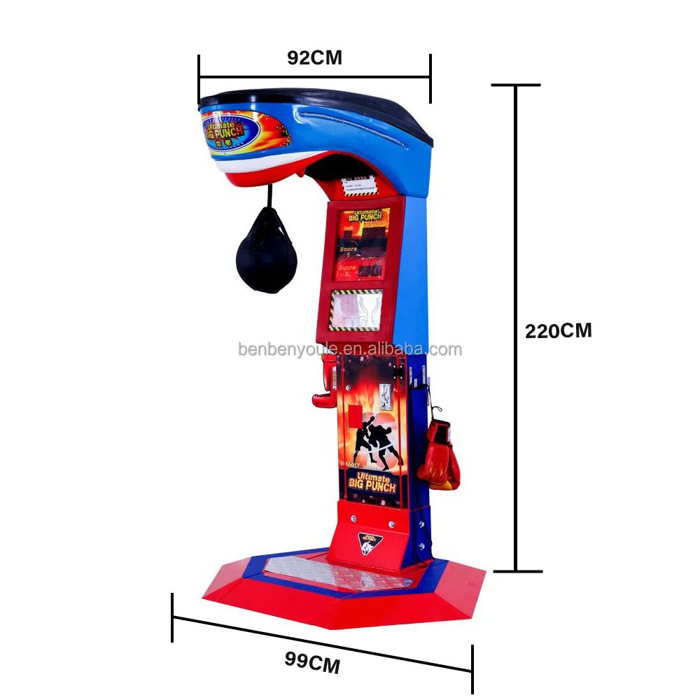Big King Coin-Operated Sport Arcade Boxing Game Machine Kit Punching and Fire Boxing Machine