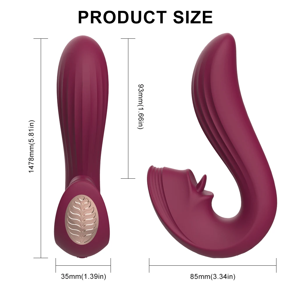 S-HANDE New Arrival Velvet Kiss streamlined design G spot tongue licking vibrator for women