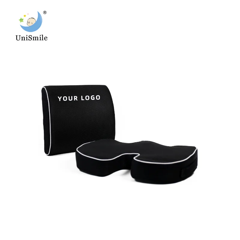 Pressure Relief  Enhanced Memory Foam Seat Cushion  Office Chair Pad Floor Seat Seat cushion waist pillow combination