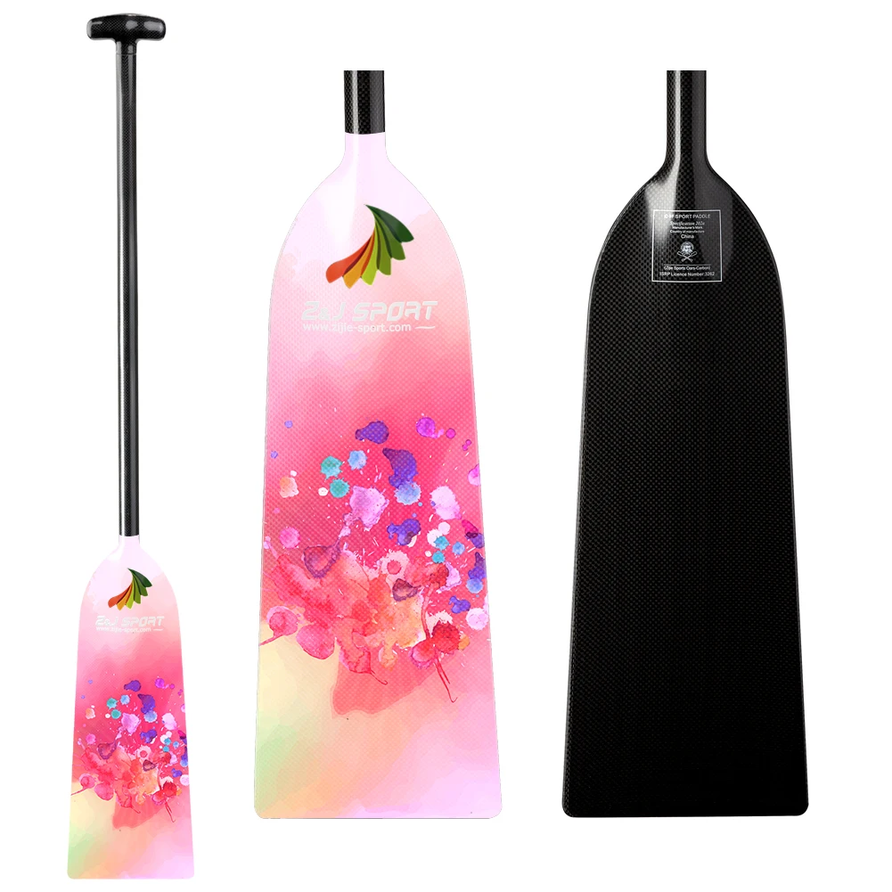 2021 ZJ SPORT Best Selling  IDBF Approved Carbon Dragon Boat Paddle With New Graphics on the Blade OPDP