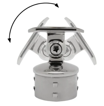 Easy To Install Adjustable Movable Head Stainless Steel Stair Handrail Column Fixed Support Frame Pipe Bracket Post Drilling