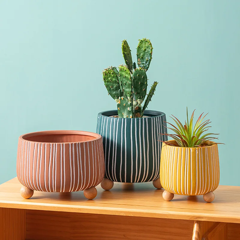 GOOD LIFE nordic style ceramic flower pots wholesale handmade fashion flower containers indoor hotel green plants flowers pot