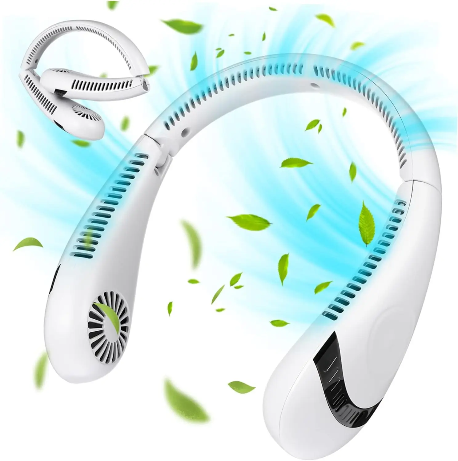 2024 Innovative summer products Bladeless Portable Wireless Turbo Neck Hanging USB Mini rechargeable Fan