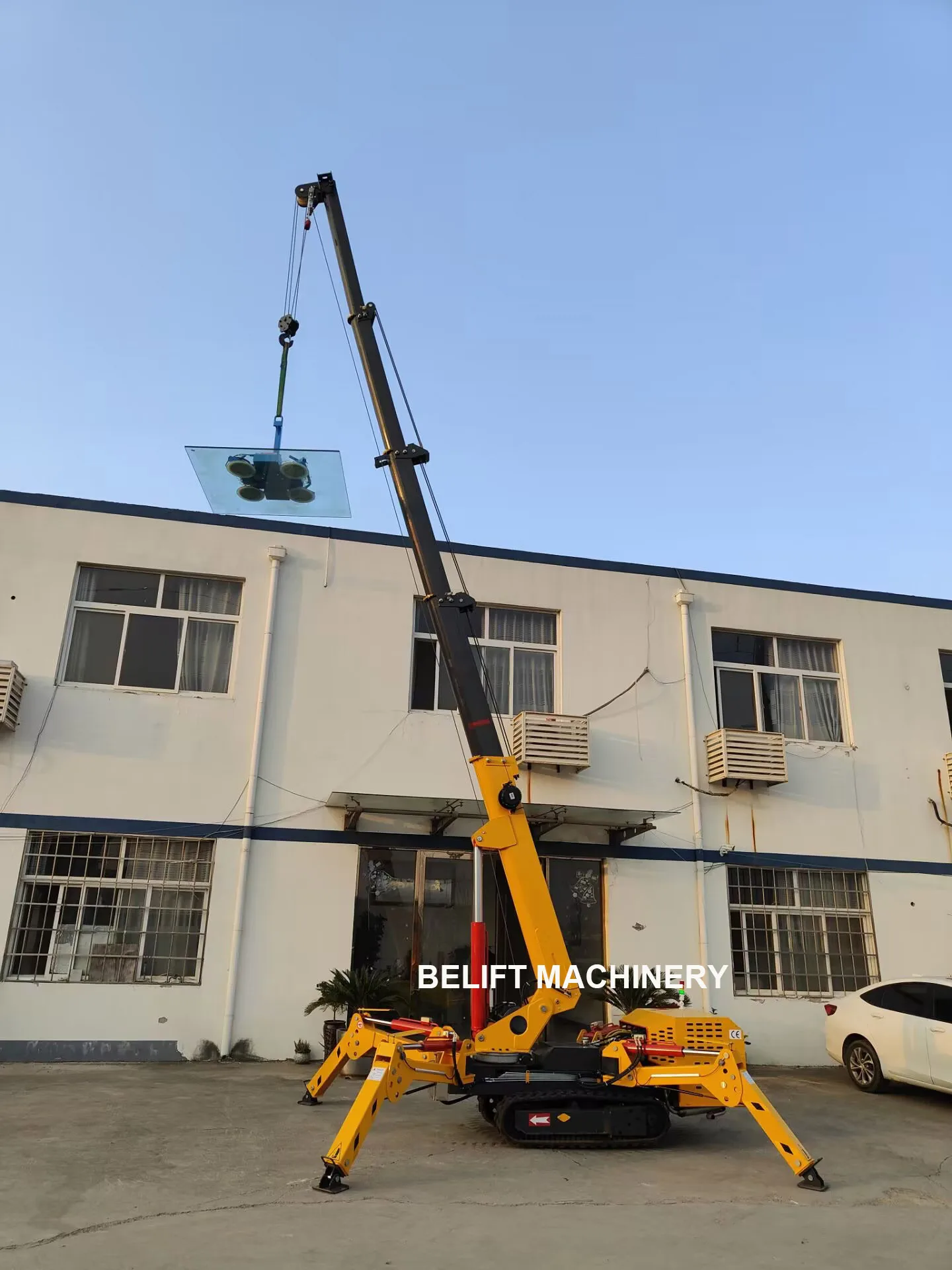 8Ton Crawler spider crane With 18M Lift Height Telescopic Boom Mobile Lifting Machine Crawler Crane