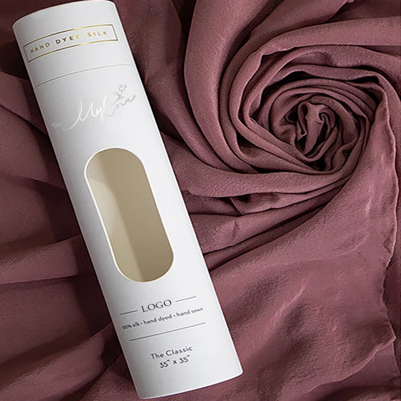 Private Label New Style Eco Friendly T-Shirt Clothes Sleepwear Bra Underwear Lingerie Round Cylinder Tube Paper Boxes Packaging