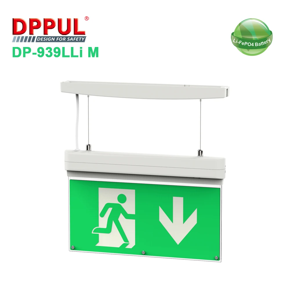 Backlight LED replaceable indicating film Ultra-thin plastic Multi-installation emergency sign light