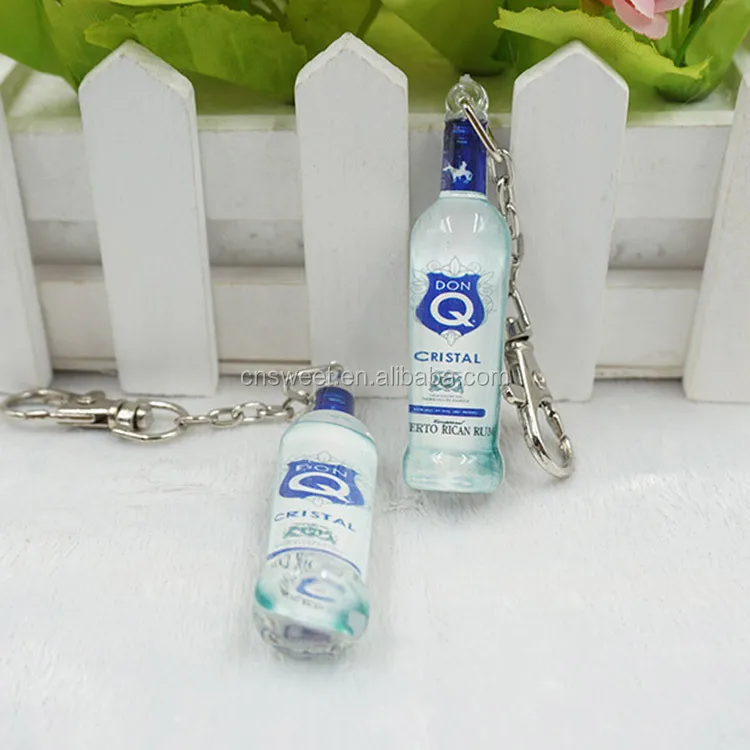 Promotional Gifts Logo Print Insert Acrylic Bottle Keychain