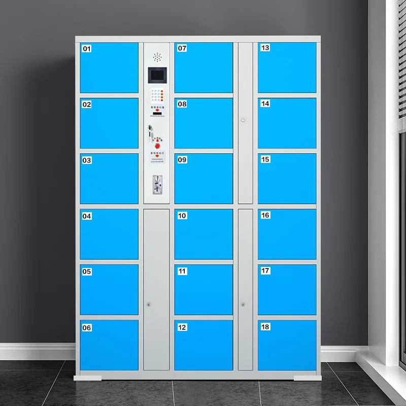 18 door Electronic Locker System Intelligent Electronic Bag Storage Cabinet