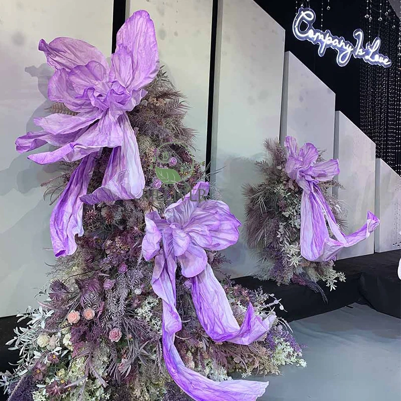 New wedding paper trailing butterfly handmade flower giant three-dimensional paper giant flowers decorative wedding event party