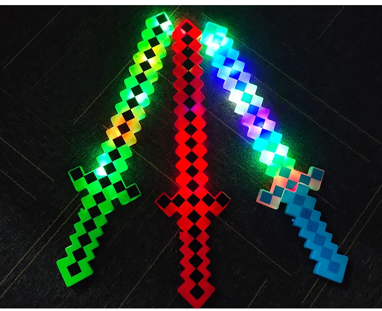LYK-06 New Arrival Light-Up Toys LED Lightsaber Flashing Sounds Saber Mosaic Lighting Sword Led Pixel Sword Lightsaber