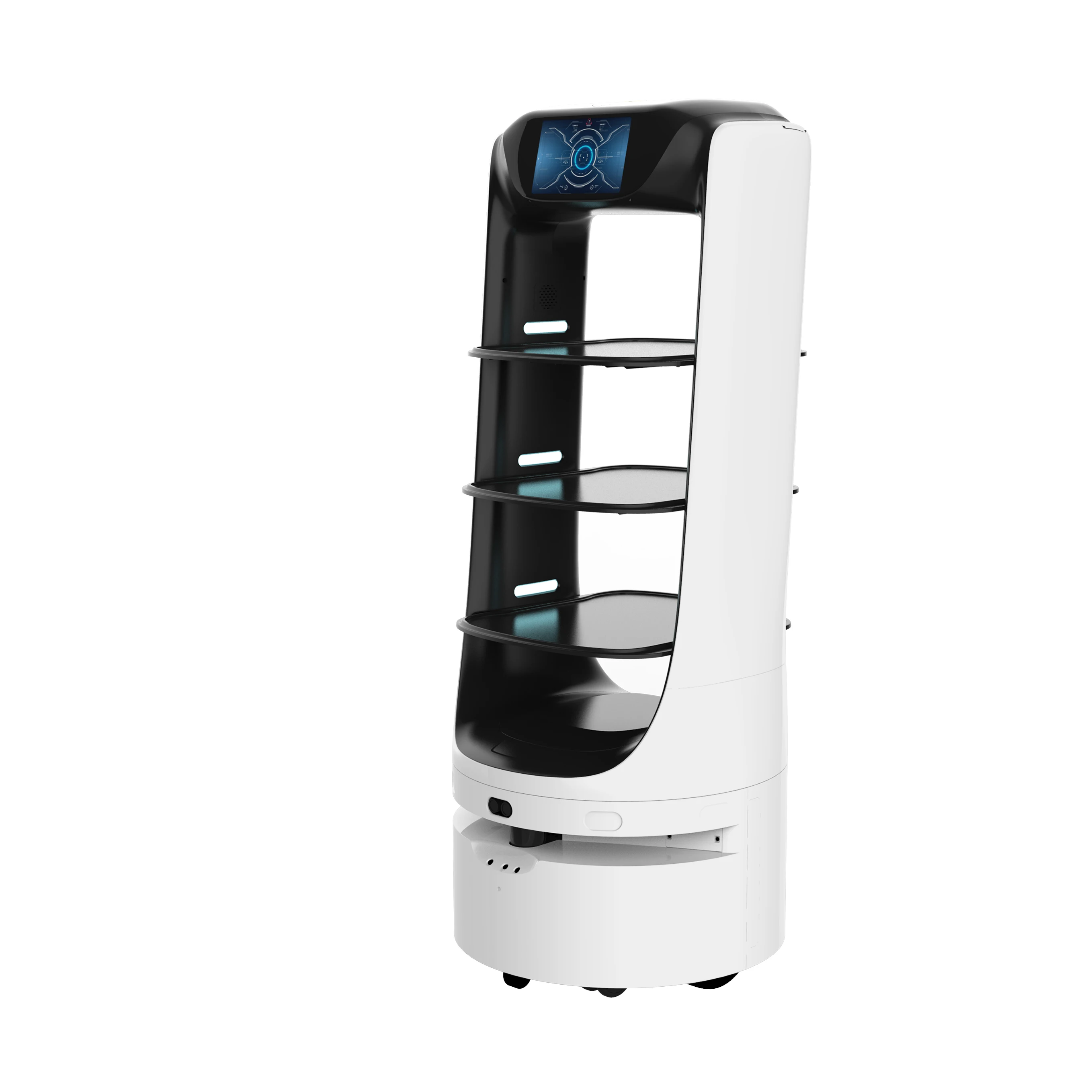 Smart Self Driving  Indoor  Auto Hotel  Small Goods Food Meal Delivery Robot Vehicle Car Dish Restaurant