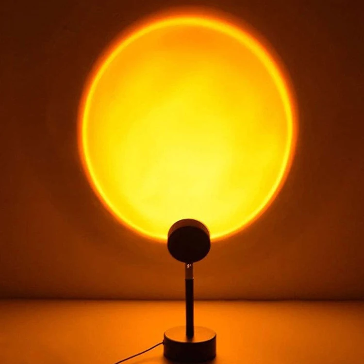 180 degree rotating atmosphere night light sunset rainbow projection light led sunset wall decoration light