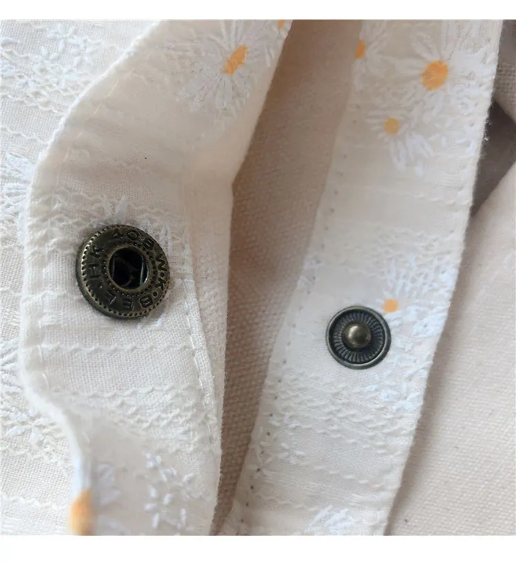 Trendy custom daisy flower printing bag women canvas shoulder tote bags