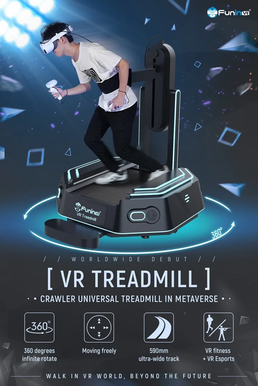 Entertainment Small Footprint Miin VR Game Machine Kat Walker Shooting Simulator  VR Treadmill vr running platform